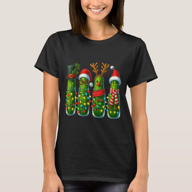 Christmas Pun Ckle Lights Funny Vegetable Holiday  T-Shirt (Vorderseite)
