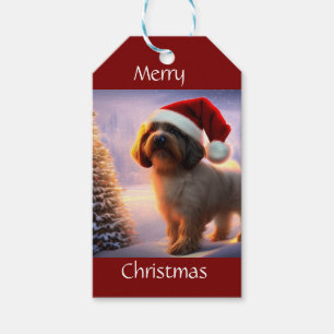 Christmas Puppy Geschenkanhänger