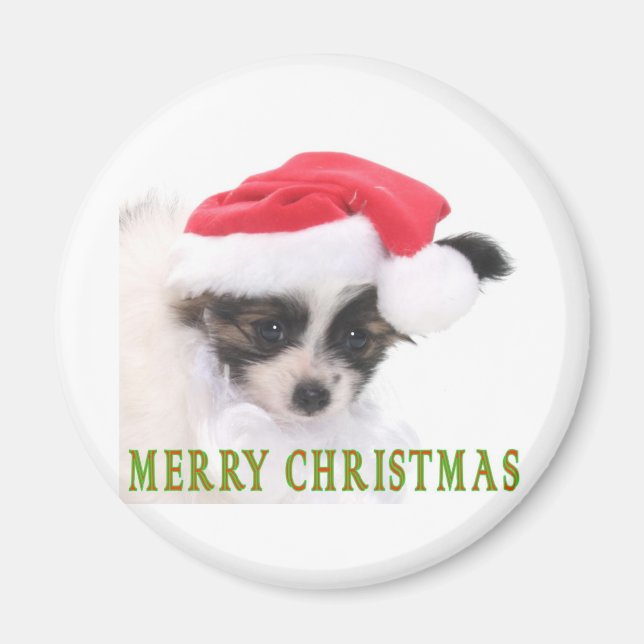 CHRISTMAS PUPPY MAGNET (Vorne)