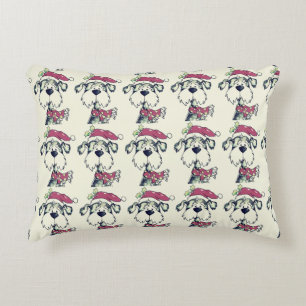 **CHRISTMAS PUPPY** PILLOS MIT "RED" RÜCKSEITE DEKOKISSEN