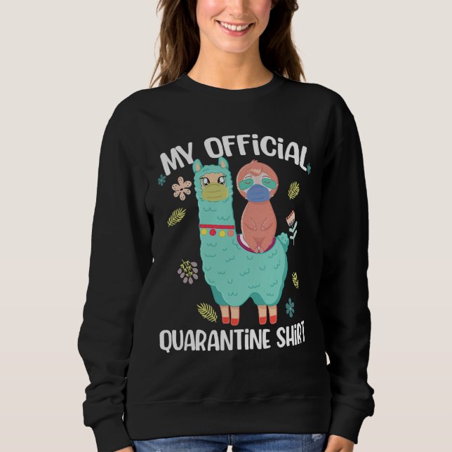 Christmas Quarantine Pajama Sloth Sweatshirt (Vorderseite)