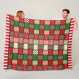 Christmas Quilt Kariert Fleecedecke