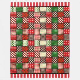 Christmas Quilt Kariert Fleecedecke