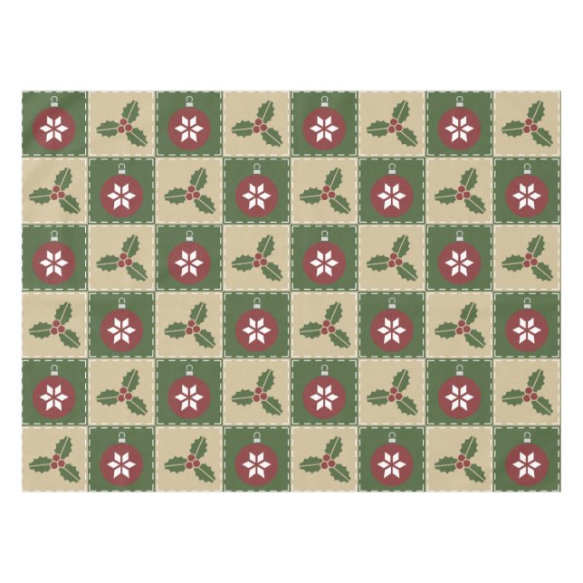 Christmas Quilt Tablecloth Tischdecke (Vorderseite (Horizontal))