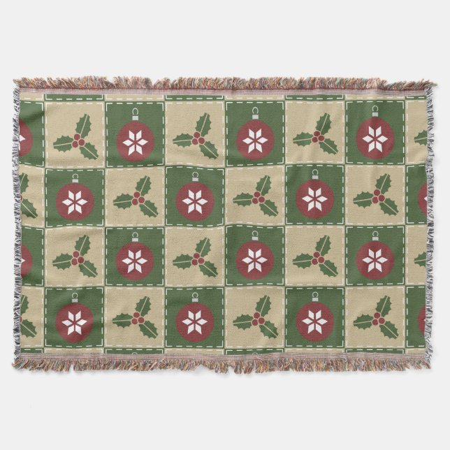 Christmas Quilt Throw Blanket Decke (Vorderseite)