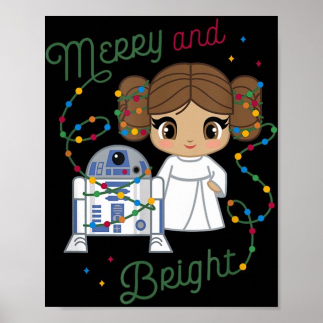 Christmas R2 D2 Merry And T Shirt  Poster (Vorne)