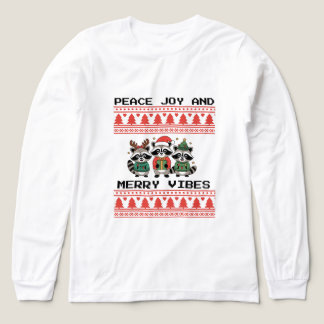Christmas raccoon sweater Tri-Blend shirt