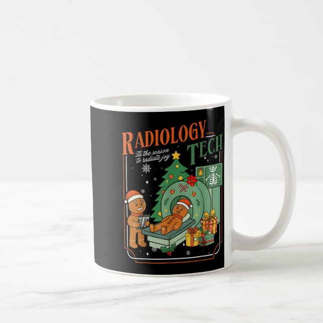 Christmas Radiology Tech Funny Gingerbread Man Rad Kaffeetasse (Rechts)