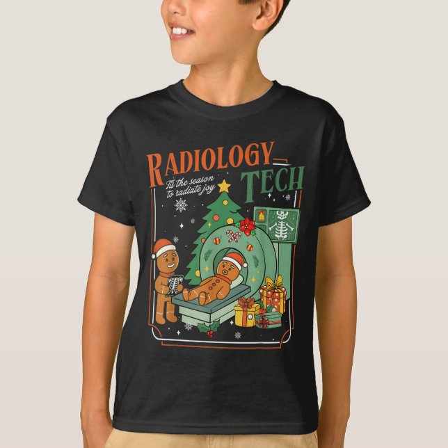 Christmas Radiology Tech Funny Gingerbread Man Rad T-Shirt (Vorderseite)