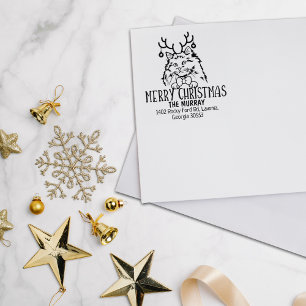 Christmas Rag Doll Cat Rücksendeadresse Gummistempel