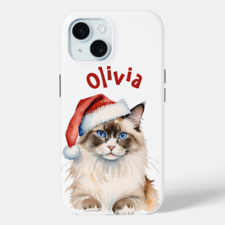 Christmas Ragdoll Cat Watercolor Case-Mate iPhone Hülle