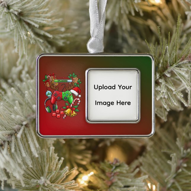 Christmas Rahmen-Ornament Silber (Baum)