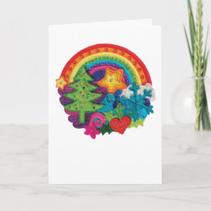 Christmas Rainbow - A colourful Christmas card Feiertagskarte