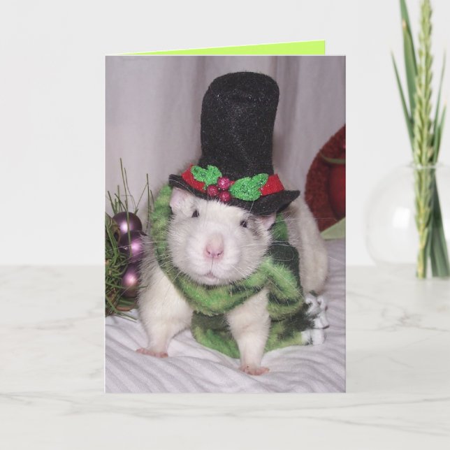 Christmas Rattie Feiertagskarte (Vorderseite)