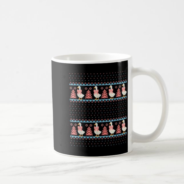 Christmas Rch Goose Ugly Sweater Pajama Xmas Tree  Kaffeetasse (Rechts)