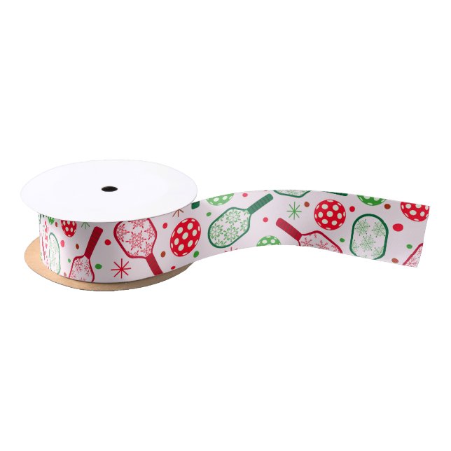 Christmas Red and Green Pickleball Paddles  Satinband (Spule)