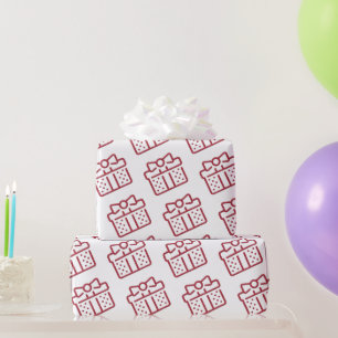 Christmas Red Bow Geschenk Muster White Geschenkpapier