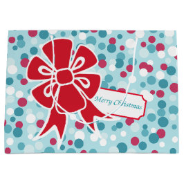 Christmas Red Bow Geschenktasche Große Geschenktüte