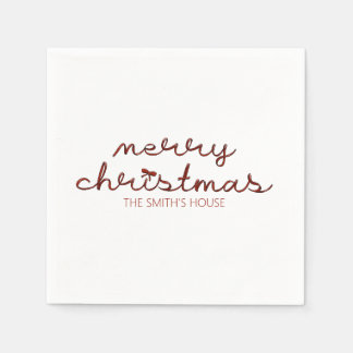 Christmas Red Bow Serviette