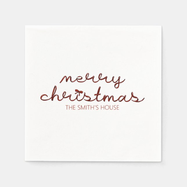Christmas Red Bow Serviette (Vorderseite)