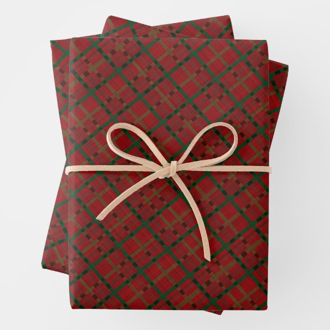 Christmas Red Buffalo Plaid Geschenkpapier Set (Beispiel)