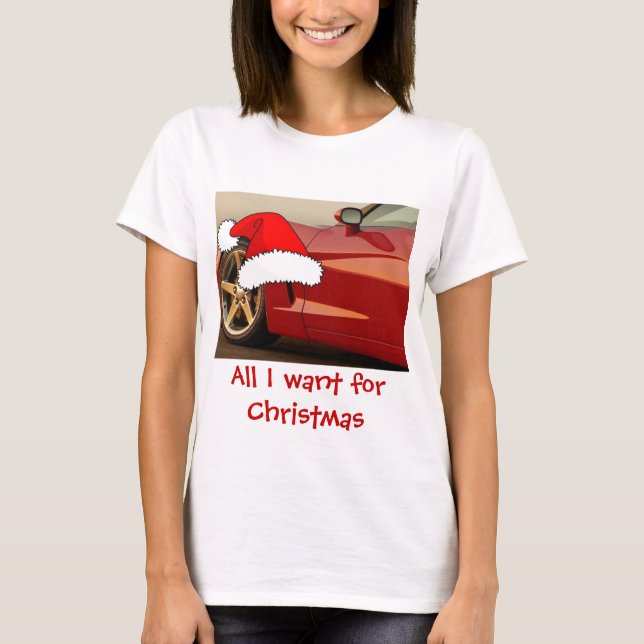 Christmas Red Corvette T-Shirt (Vorderseite)