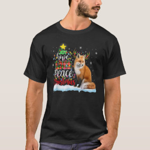 Christmas Red Fox Weihnachtsmannmütze Reindeer Cos T-Shirt