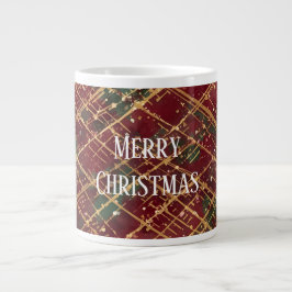 Christmas, Red Gold Green ,White Merry Christmas G Jumbo-Tasse