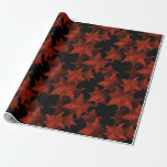 Christmas Red Gold Poinsettia Watercolor Geschenkpapier<br><div class="desc">Weihnachtsrotes Gold Poinsettia Wrapper Paper</div>