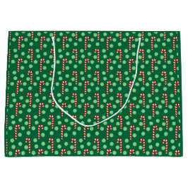 Christmas Red Green Candy Cane Große Geschenktüte