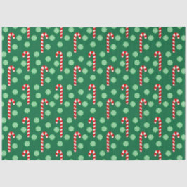 Christmas Red Green Candy Cane Seidenpapier