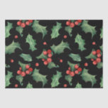 Christmas Red Green Mistletoe Black Seidenpapier<br><div class="desc">Dieses festliche, rot-grüne Mistletoe schwarze Tissue-Papier besticht durch eine auffallende Kombination aus kräftigem Rot und Grün vor einem kühnen schwarzen Hintergrund und schafft so ein perfektes Gleichgewicht zwischen Tradition und modernem Flair. Dieses schwarze Weihnachtspapier eignet sich hervorragend, um Weihnachtsgeschenke mit einer Touch Eleganz zu versehen. Es ist perfekt für alle,...</div>