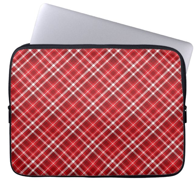 Christmas Red Kariert Pattern Design-62667 Laptopschutzhülle (Vorderseite)