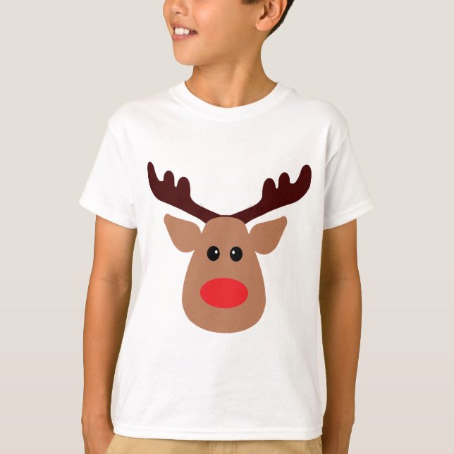 Christmas Red Nosed Reindeer T-Shirt (Vorderseite)