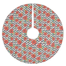 Christmas Red Poinsettia Black & White Zickzack