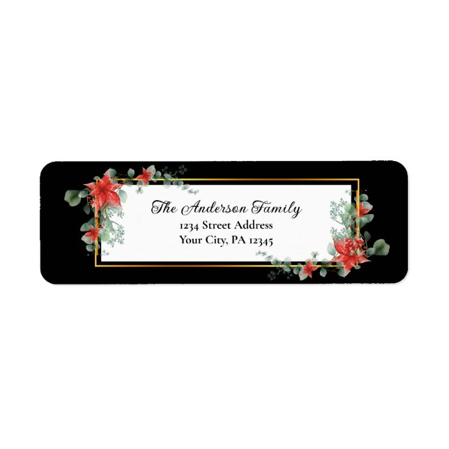 Christmas Red Poinsettia Floral Watercolor (Vorne)