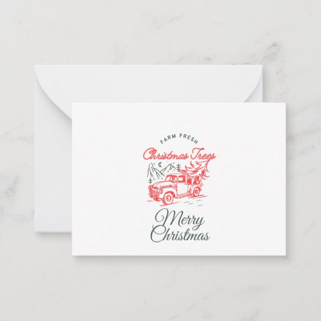 Christmas Red Truck von Sommer Hamilton Mitteilungskarte (Vorderseite)