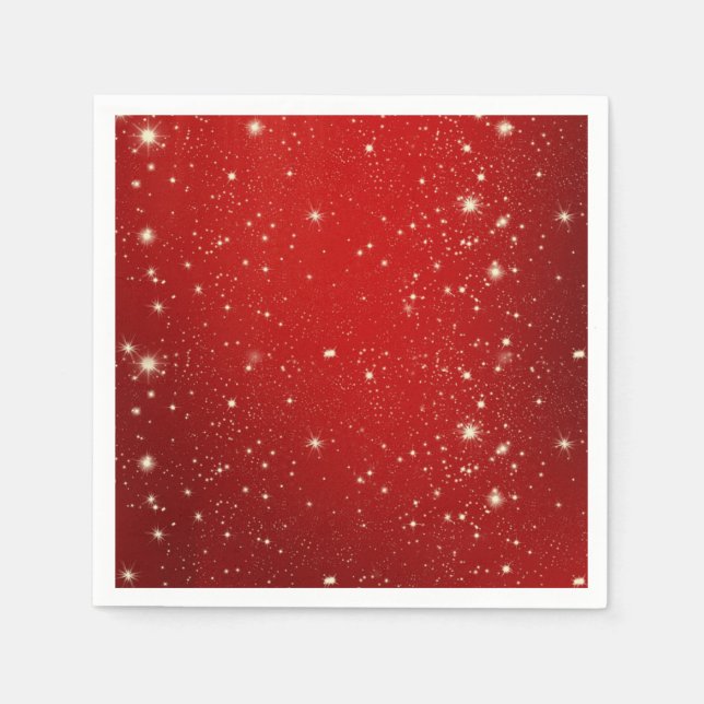 Christmas Red Twinkle Serviette (Vorderseite)