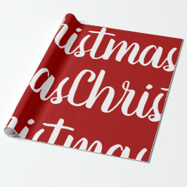 Christmas Red White Geschenkpapier