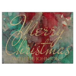 Christmas Reds Greens Golds Schneidebrett