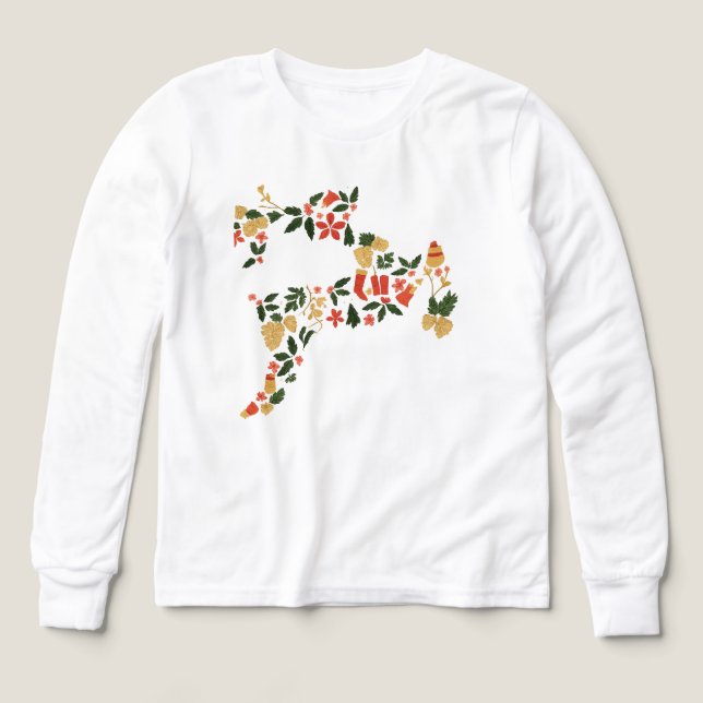 Christmas Reindeer Collage Hoodie – Festive Holida (Design Vorderseite)