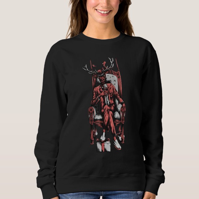 Christmas Reindeer Cool, Christmas Costume, Xmas T Sweatshirt (Vorderseite)