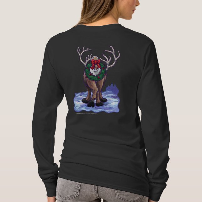 Christmas Reindeer Dark Shirt (Rückseite)