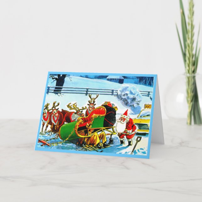 CHRISTMAS REINDEER FEIERTAGSKARTE (Vorderseite)