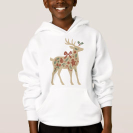Christmas Reindeer Floral Art Kids Hoodies/Sweats Hoodie