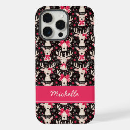 Christmas Reindeer Phone Case | Personalized Name iPhone 15 Pro Max Hülle