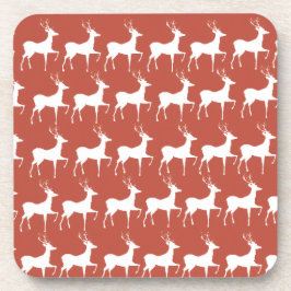 Christmas Reindeer Plastic Coaster Holiday Getränkeuntersetzer