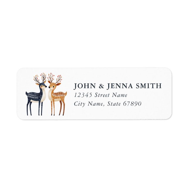Christmas Reindeer Return Address Labels (Vorne)