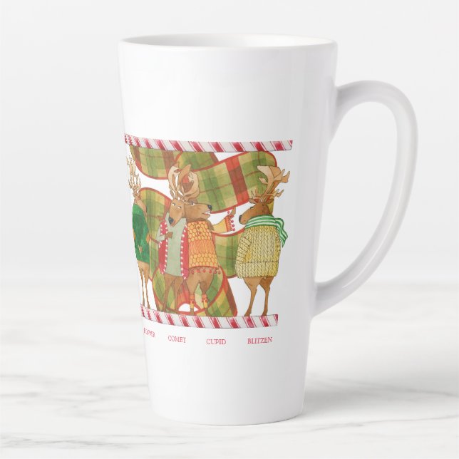CHRISTMAS REINDEER Tall Latte Tasse (Rechts)