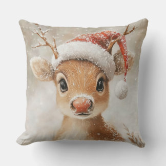 Christmas Reindeer Throw Pillow Kissen